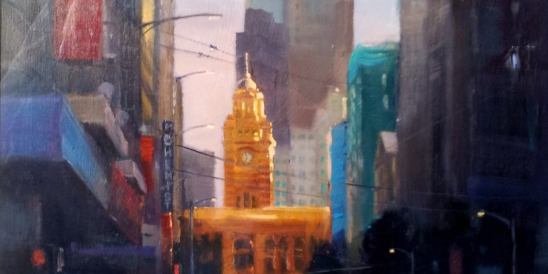 "Last Light, Flinders Street Clock Tower"