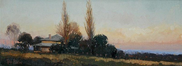 Image of artwork: Painting "Sunset Freemans Reach" by John Perkins